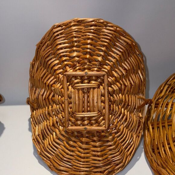 Three Woven Tan Baskets - Picture 8 of 8